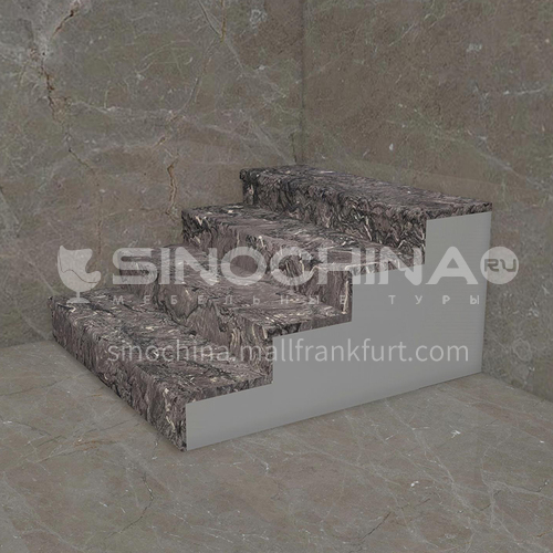 Natural purple wood texture marble staircase M-FB90C
